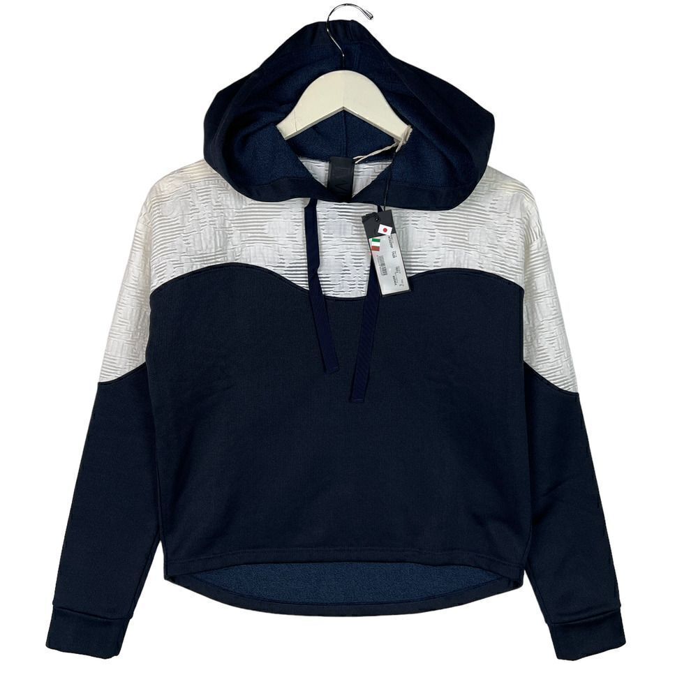 New Twisty Parallel Universe Women S Pullover Sweater Navy-White Hoodie Italy